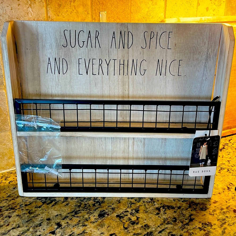Rae Dunn Sugar and Spice and Everything Nice wall/counter holder. BRAND NEW!